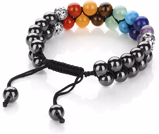 Meditation Relax Anxiety Yoga Healing Crystals Top Plaza Bead Chakra Bracelet