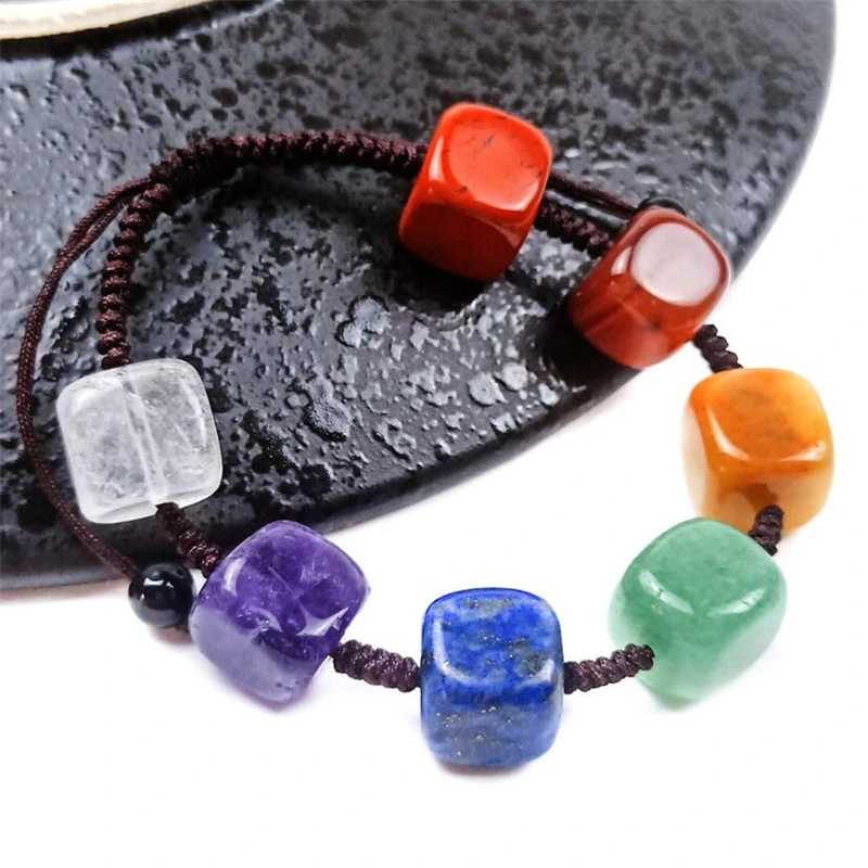 7 Chakra Bracelets Women Braided Beads String Rope Adjustable Irregular Rock Natural Stone Healing Reiki Crystal Bracelet