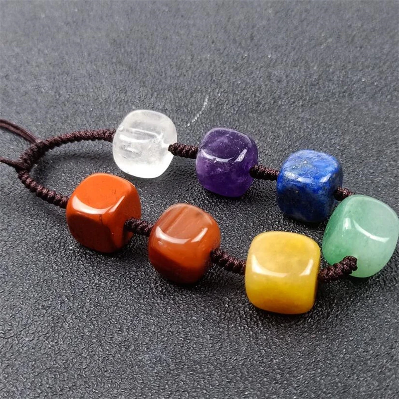 7 Chakra Bracelets Women Braided Beads String Rope Adjustable Irregular Rock Natural Stone Healing Reiki Crystal Bracelet